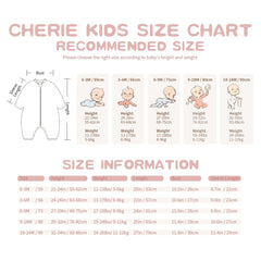 Cherie Kids Baby Boy Girl Romper Jumpsuits, Long Sleeve 100% Cotton Soft Newborn Clothes, Unisex 0-24 Months